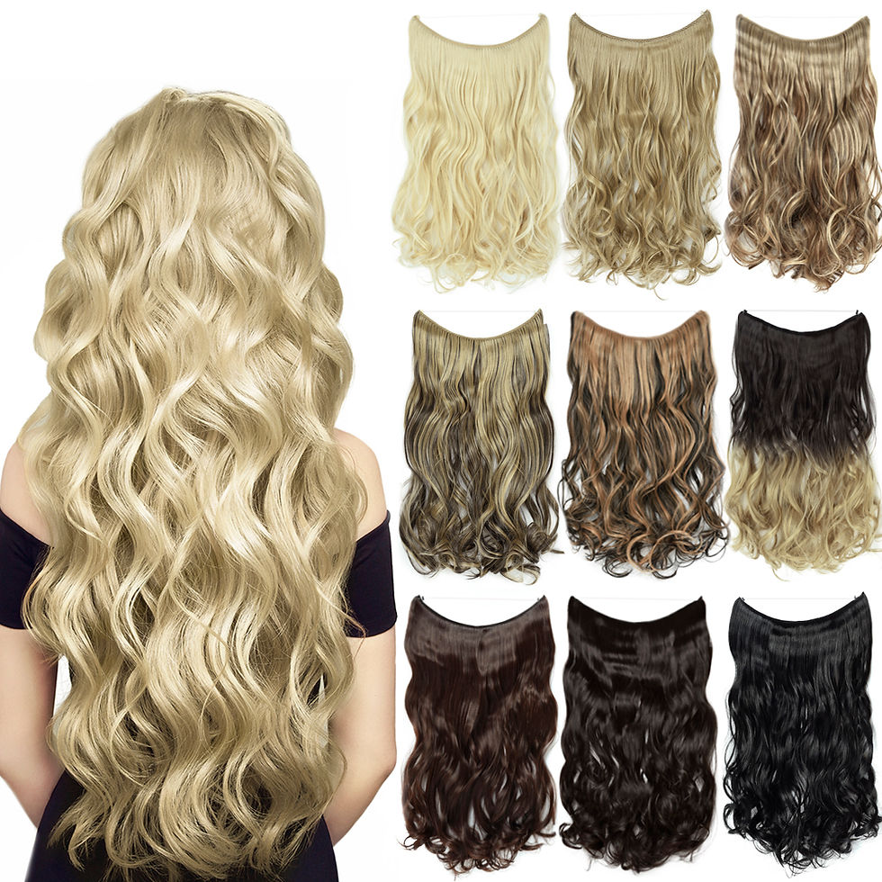 Thumbnail: Free shipping elastic wire hair, high temperature wire hair, invisible halo syn