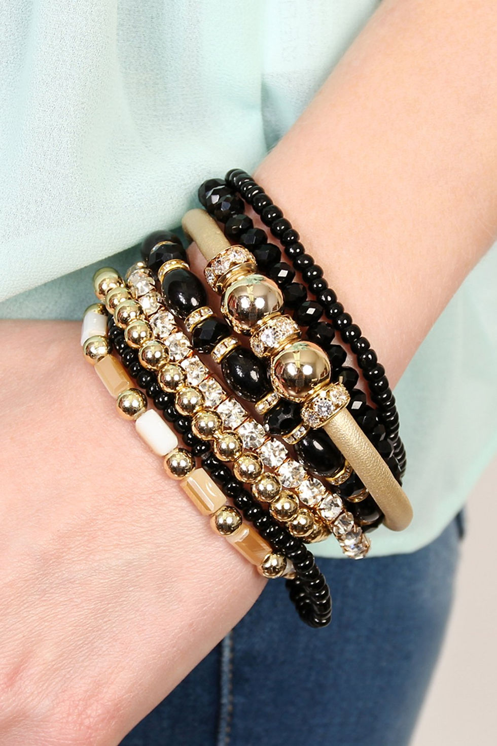 Hdb1940 - Classic Multibeaded Bracelet Set