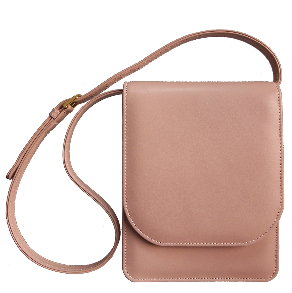 Thumbnail: Buffed Leather Mini Vertical Shoulder Bag