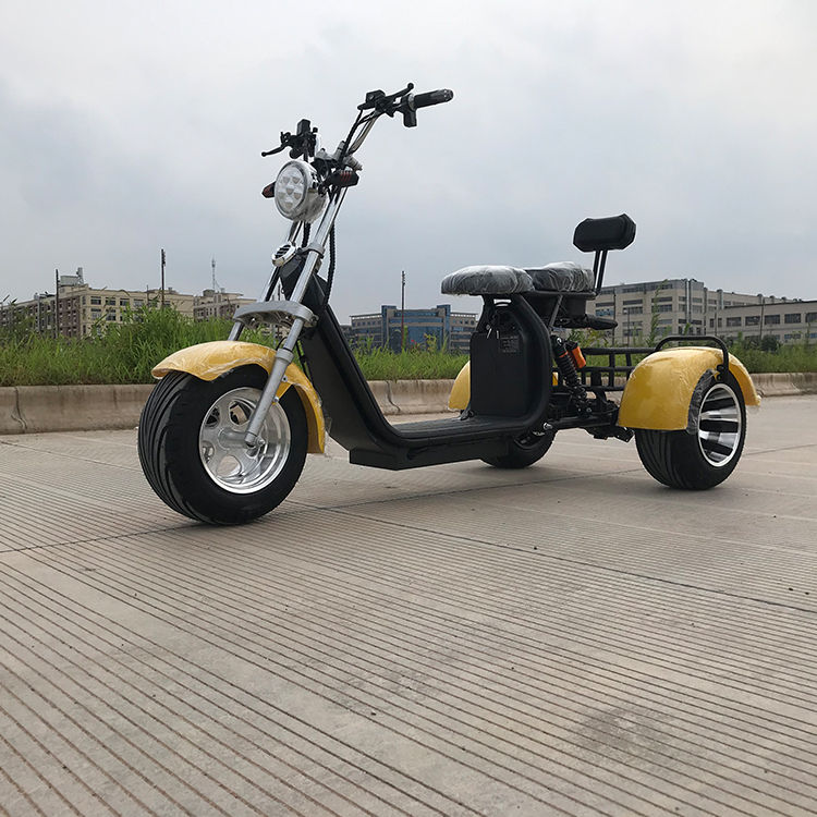 Thumbnail: 3-Wheel Road Fat Tire Electric Scooter With Removable Battery