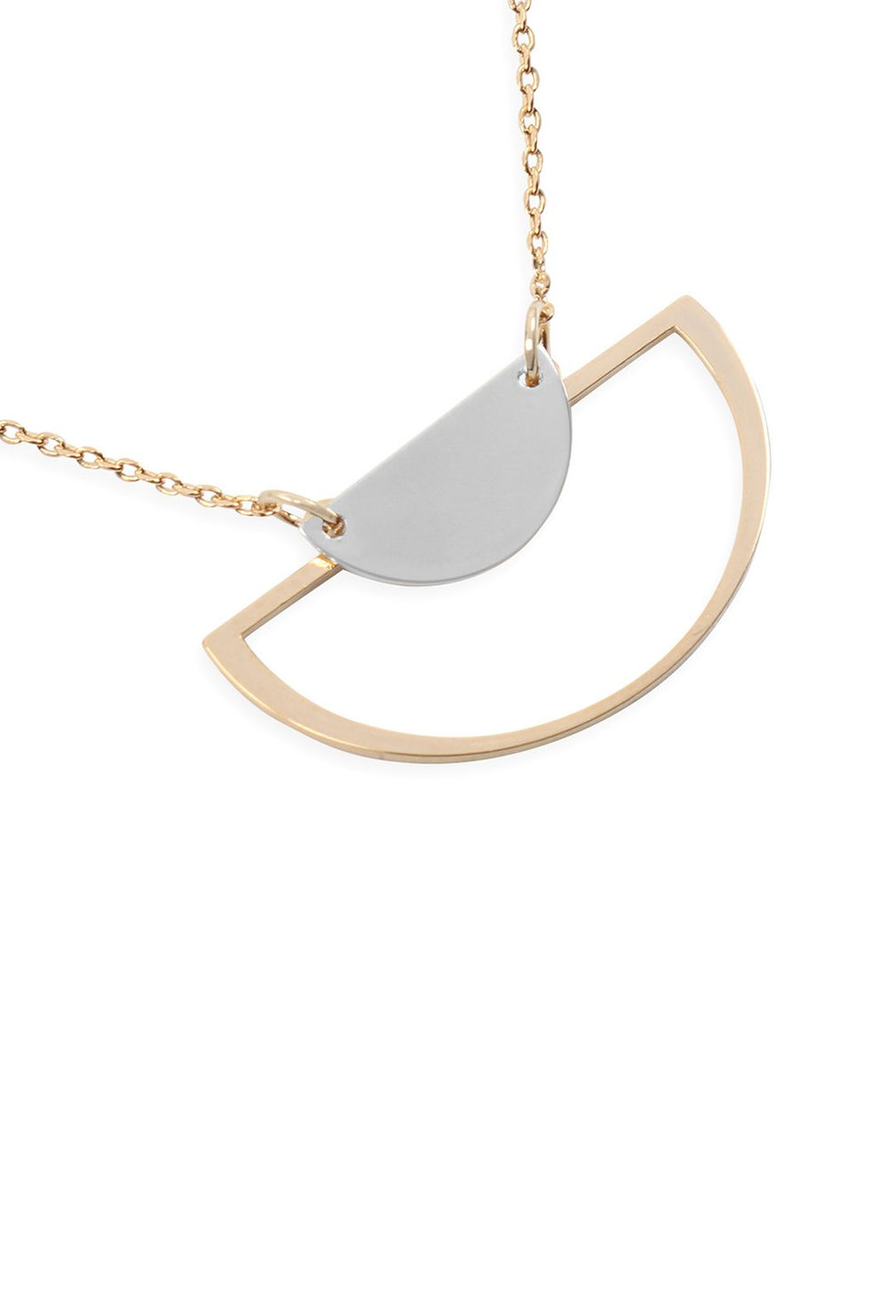 Thumbnail: Half Round Pendant Necklace