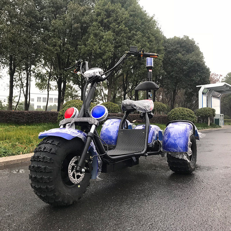 Thumbnail: 3-Wheel Road Fat Tire Electric Scooter With Removable Battery