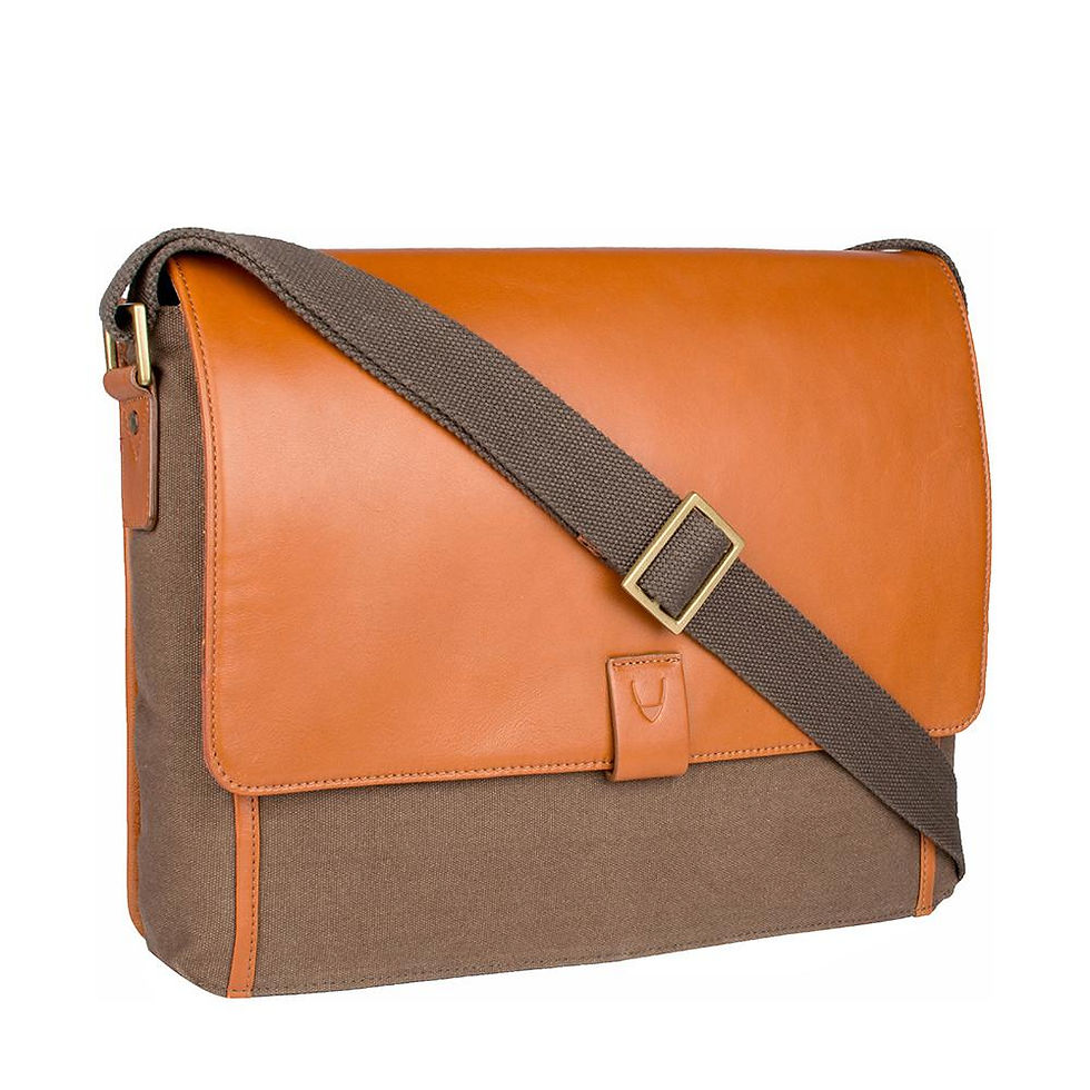 Thumbnail: Aiden Canvas Leather Laptop Messenger