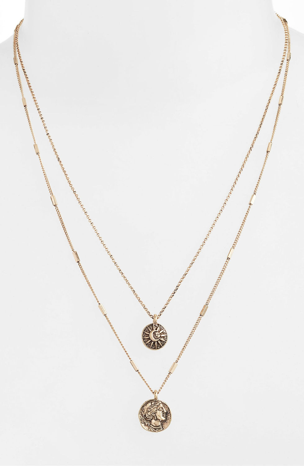 Thumbnail: Sunburst Coin Charm Necklace