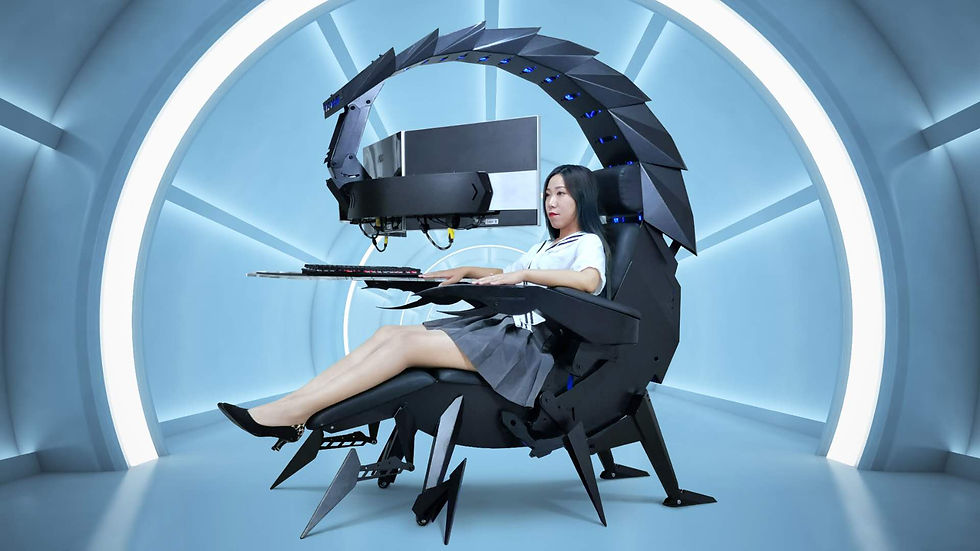 Thumbnail: Awesome Gaming Workstation Zero Gravity Auto Recliner With RGB Lights 3 Screens