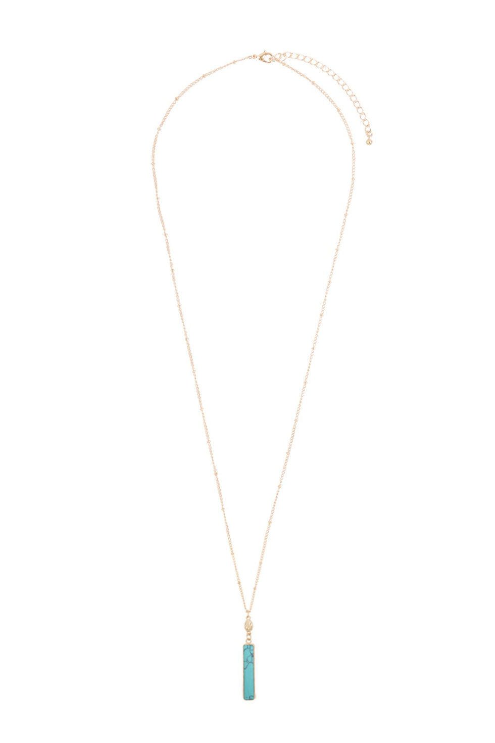 Thumbnail: Hdn3117 - Bar Natural Stone Pendant Necklace