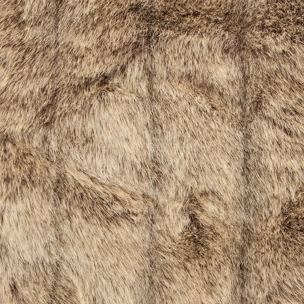 Thumbnail: Frost Mink Light Brown Faux Fur Luxury Throw