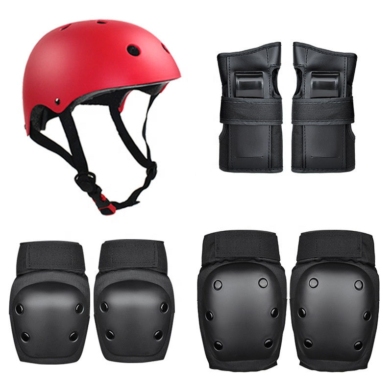 Thumbnail: Factory wholesale adult helmet Knee &amp; Elbow protective gear set scooter ska