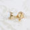 Thumbnail: Mini Round Porcelain Rose Gold-Filled Stud Earrings