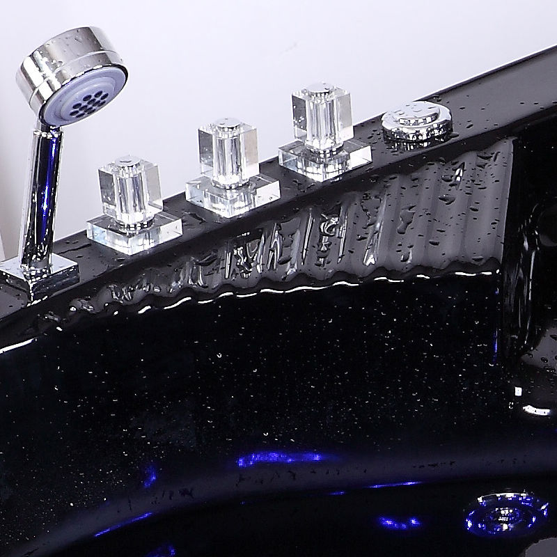 Thumbnail: HS-B230 mixing tub small black acrylic bathtub