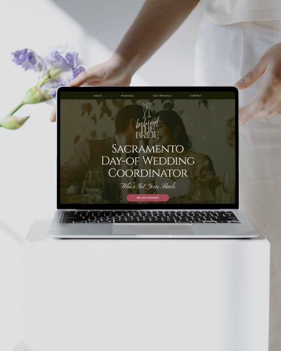 Mockup of the Behind the Bride Website