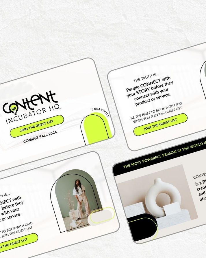 Mockups of CIHQ website