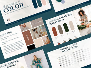 Image of color palettes and brand design