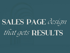 Sales Page Design that Gets Results