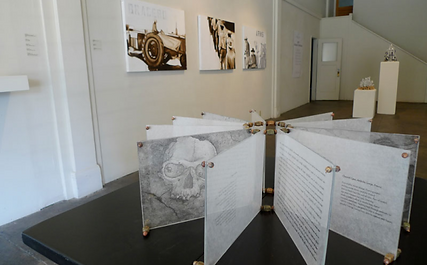 Corridor 2122 installation of mixed media and paintings