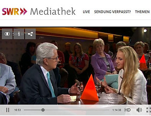 Irina in der TV-Live-Sendung "Menschen der Woche" bei Frank Elstner