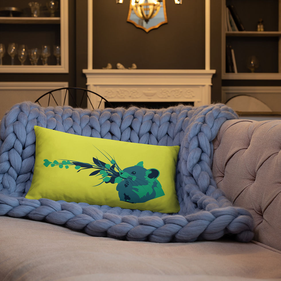 Thumbnail: Teal Pika Pillow