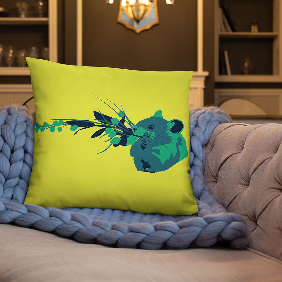 Thumbnail: Teal Pika Pillow