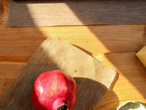 frisch gewachstes Bienenwachstuch