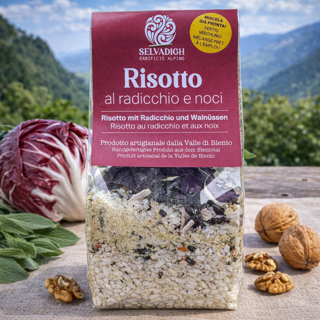 Risotto al radicchio e noci