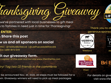 Thanksgiving Giveaway Winners Announced