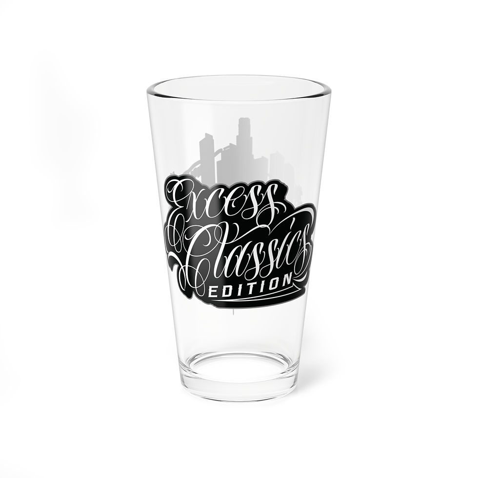 Scripted Glass Skyline City Script Glass | Excess Classics