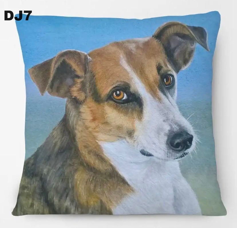 Linen Cushion Jack Russell X
