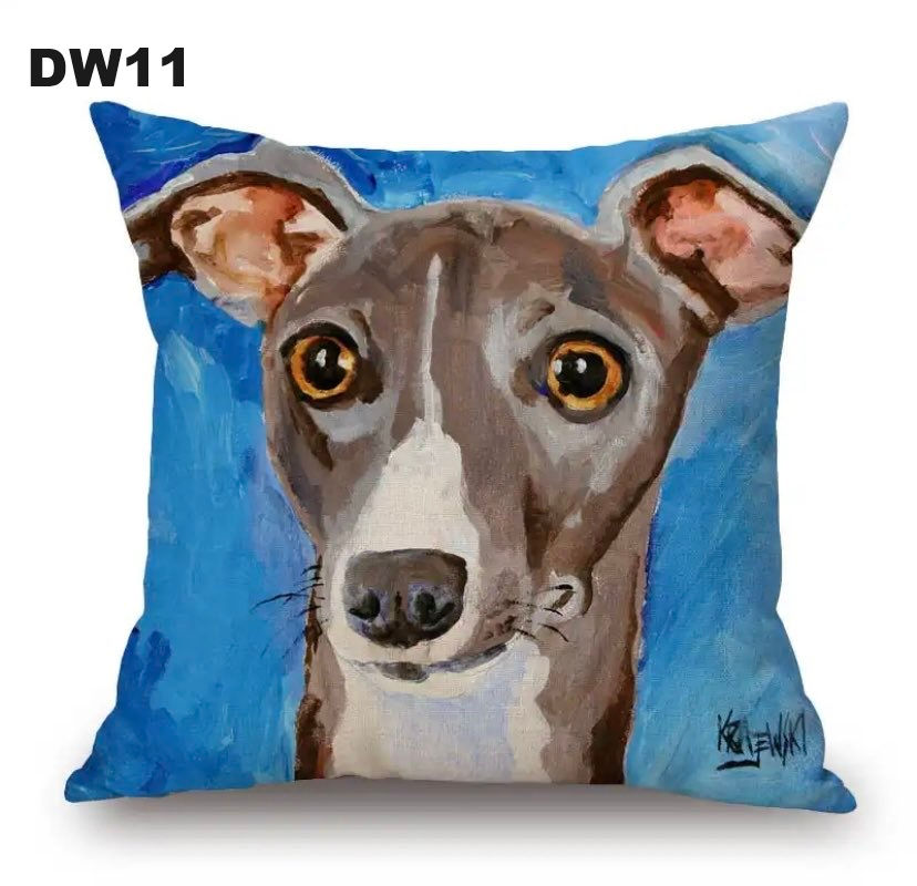 Linen Cushion Italian Greyhound