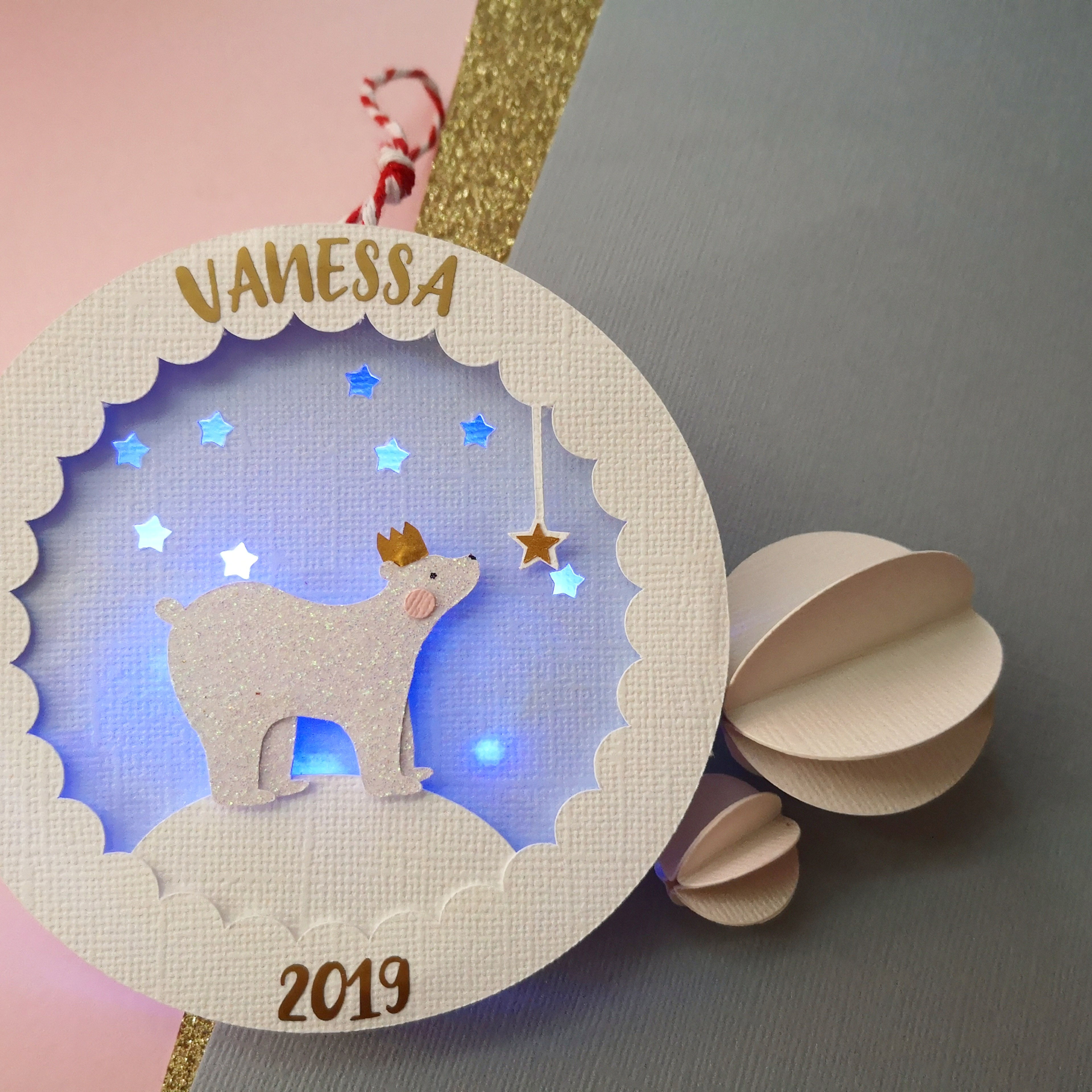 Polar Bear Light Up Christmas Bauble