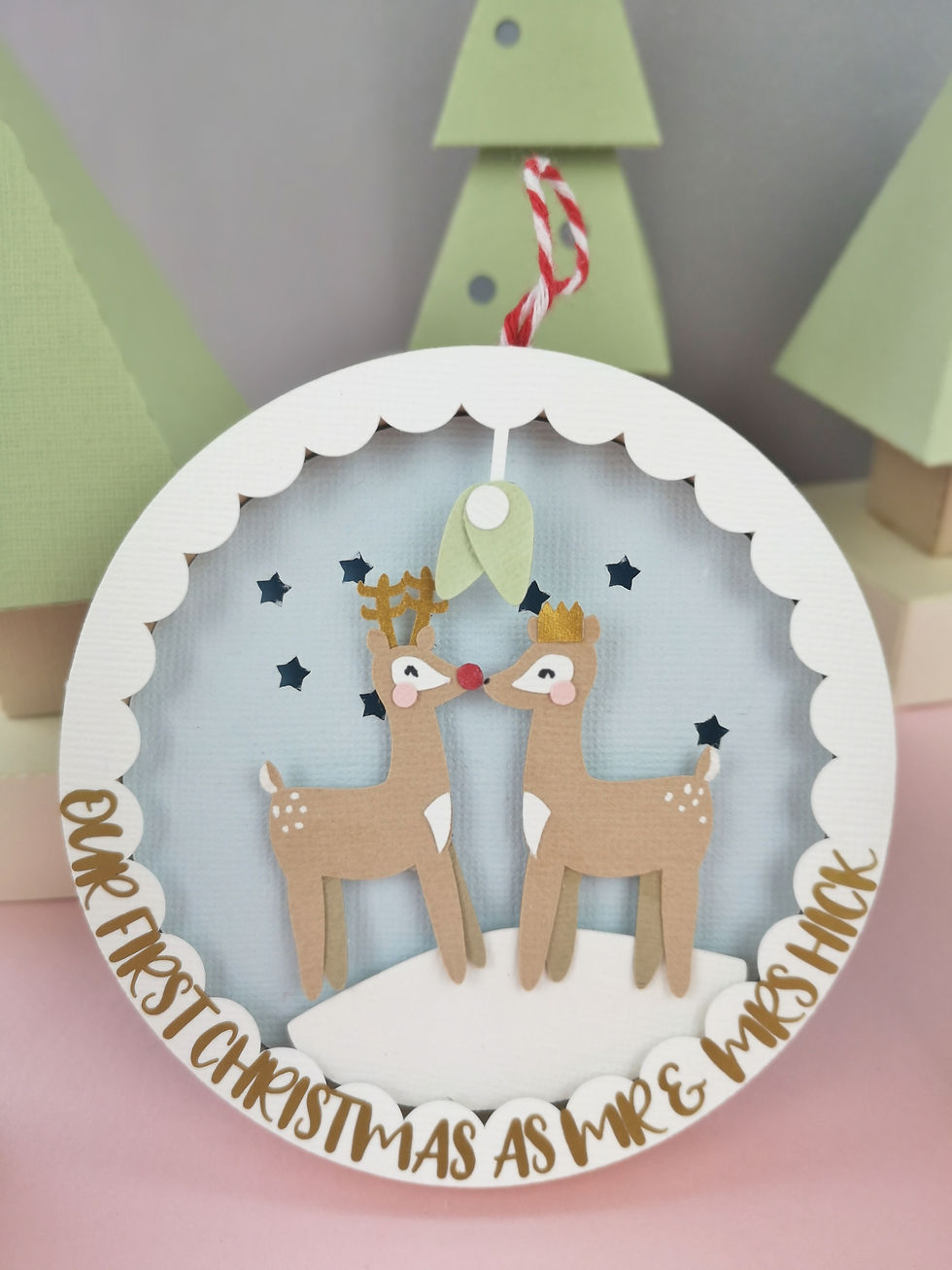 Thumbnail: Reindeer Couple Light up Christmas Bauble