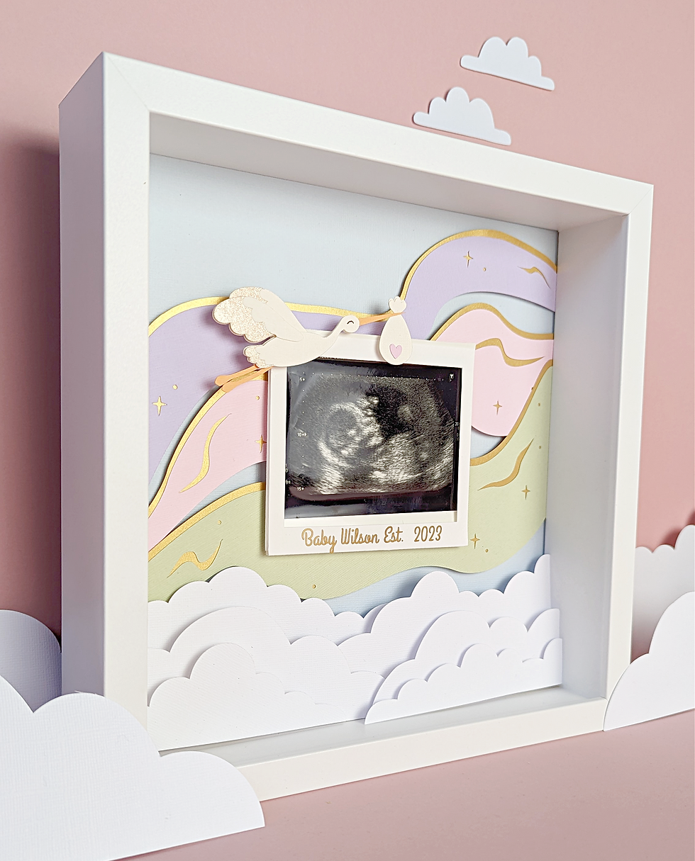 Thumbnail: Northern Lights Baby Scan Frame