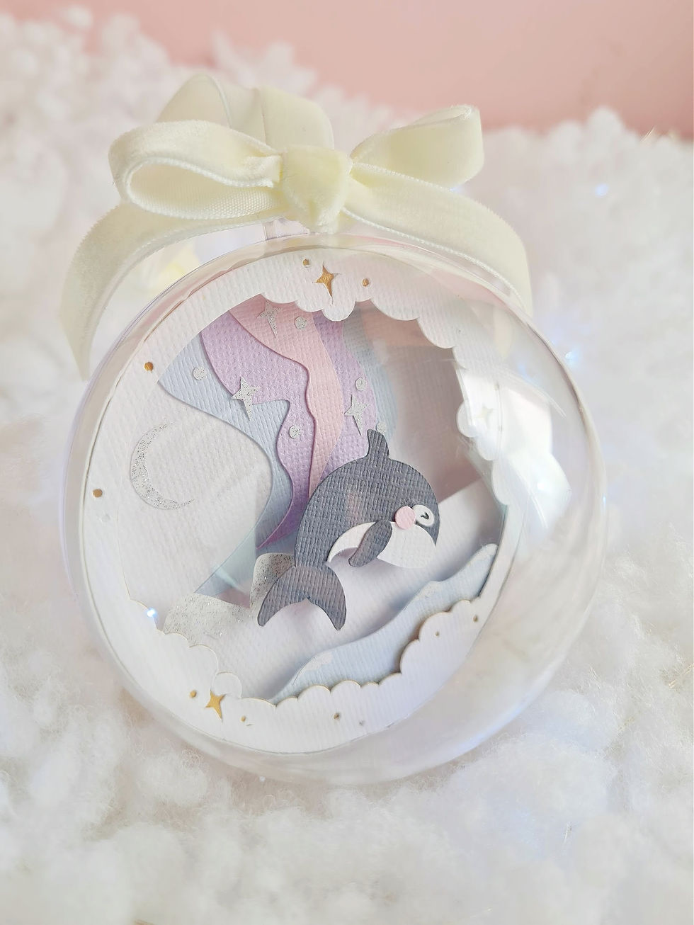 Thumbnail: Whale Northern Lights Bauble
