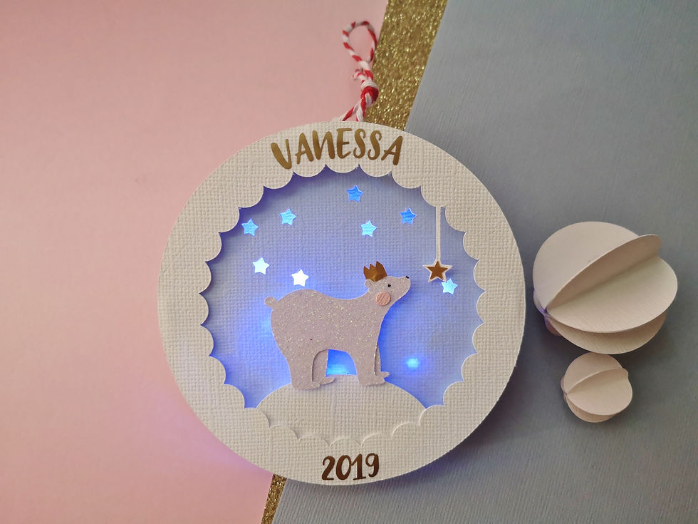 Thumbnail: Polar Bear Light Up Christmas Bauble