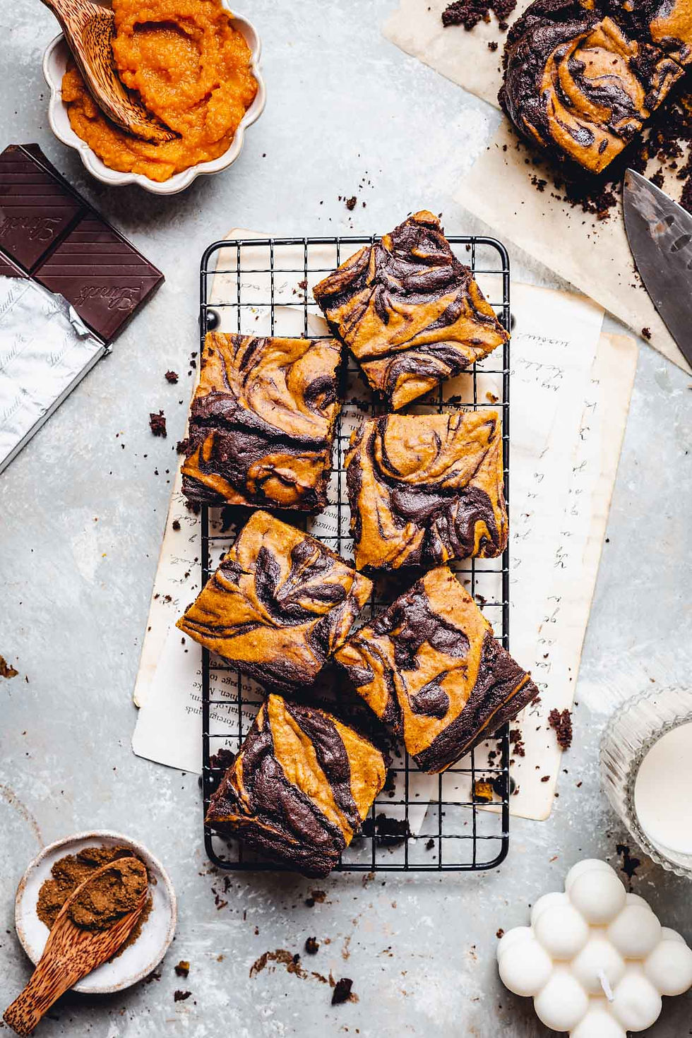 plant based pumpkin chocolate brownies