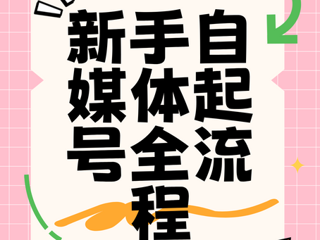 新手自媒体起号全流程