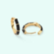 Black Bamboo Click Hoops