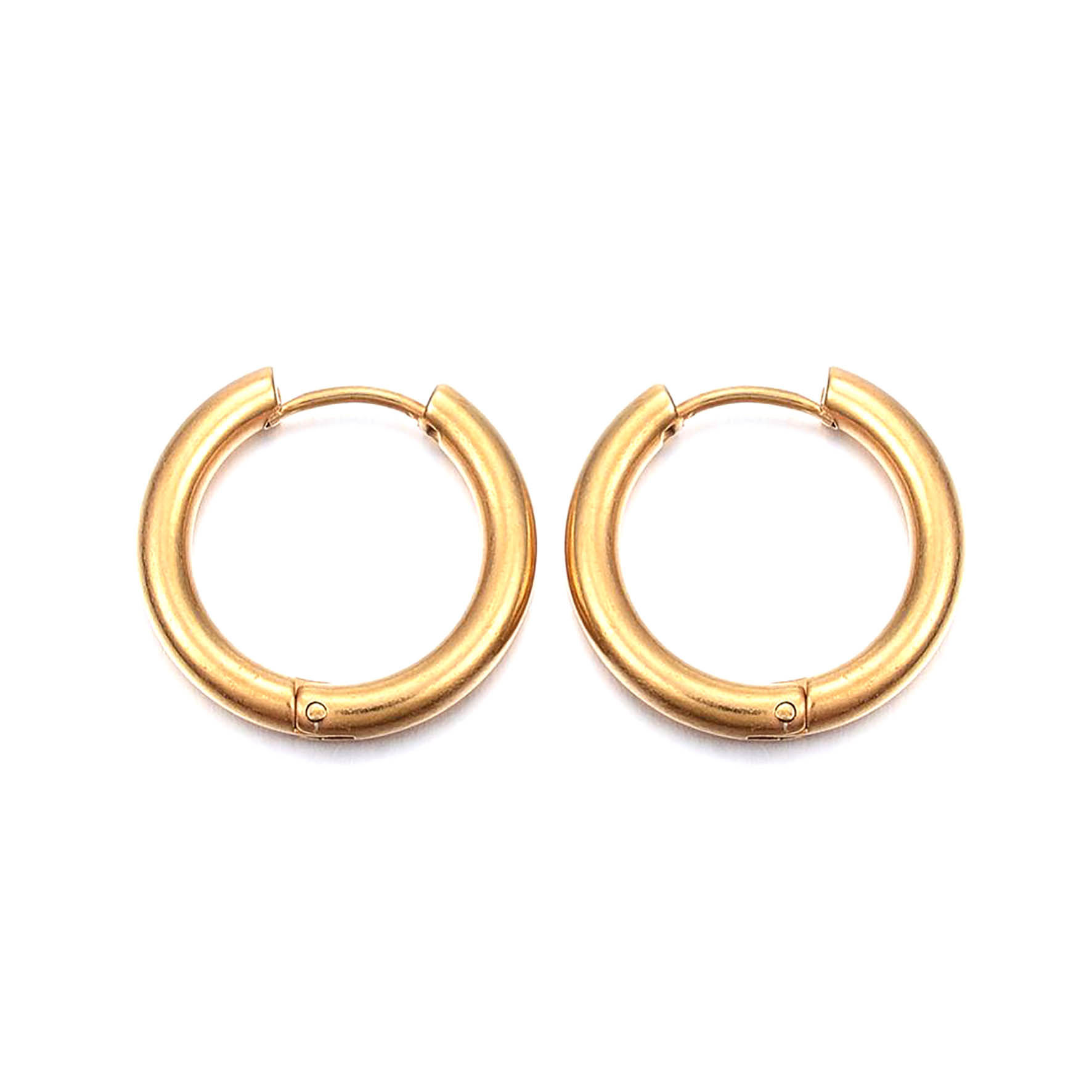 CAN YOU CLICK IT HOOP EARRINGS IN GOLD