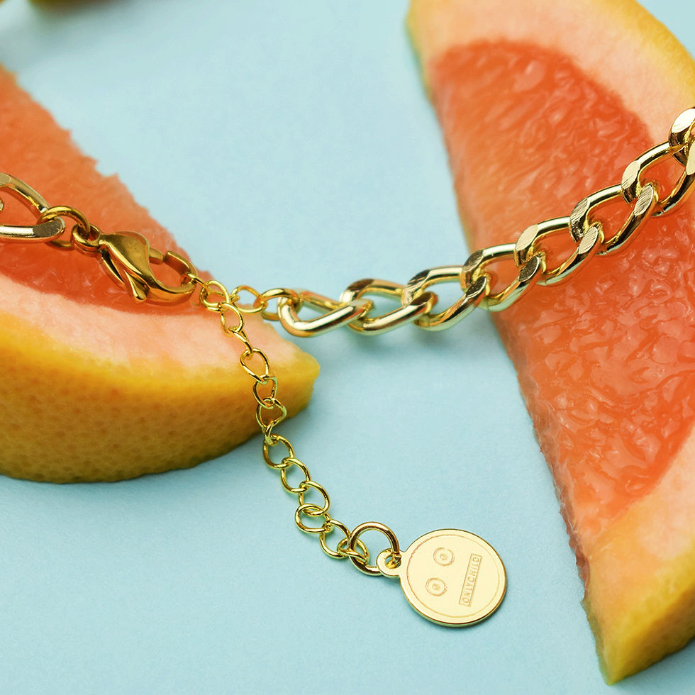 Miniature : CHUNKY GOLD ADJUSTABLE NECKLACE