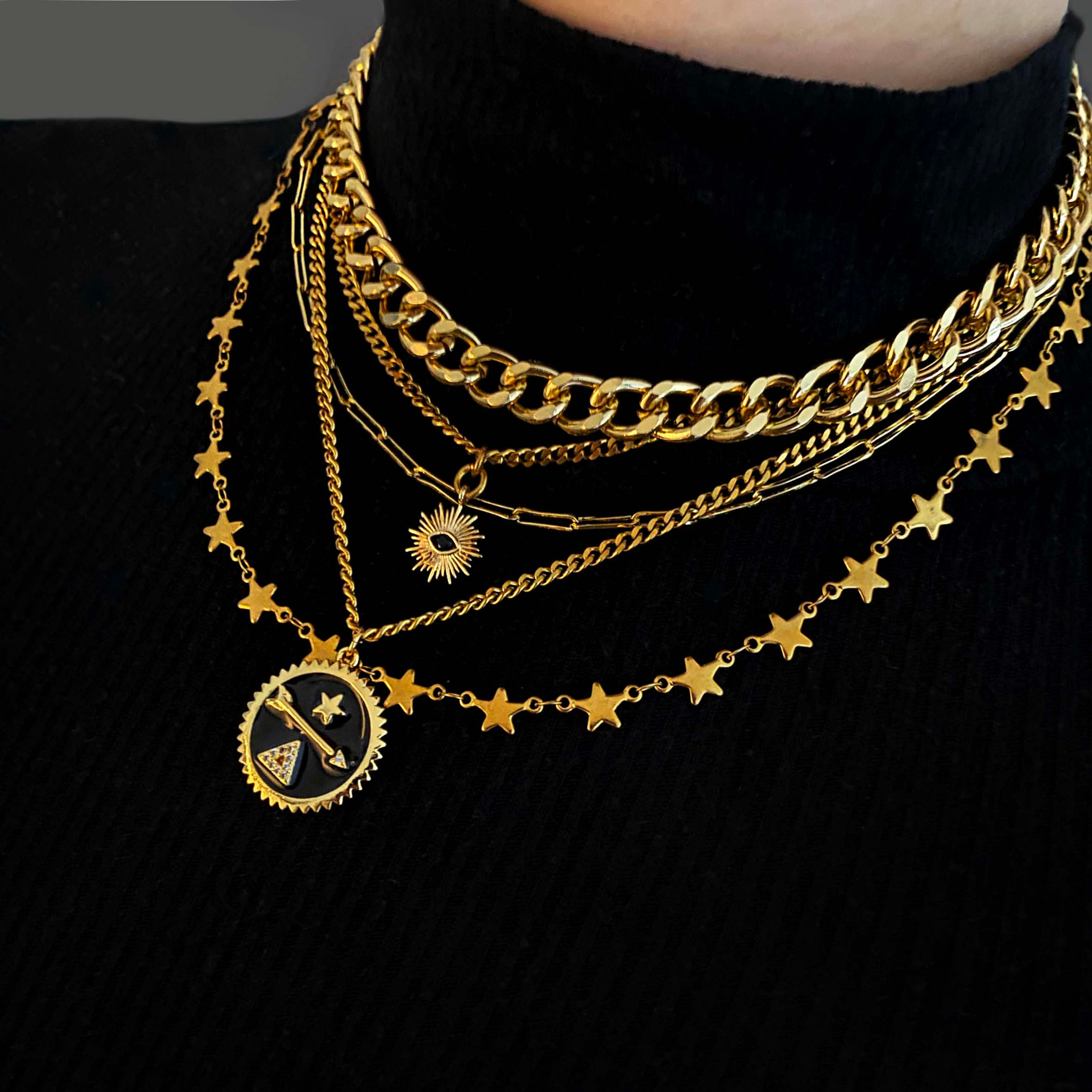 THE SECRET SOCIETY OF SUN RA DOUBLE LAYERED NECKLACE