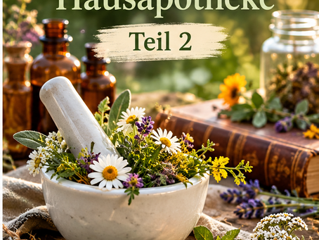 Anthroposophische Hausapotheke Teil 2 mit Heilpflanzen, Kräutern, Mörser und natürlichen Arzneimitteln für ganzheitliche Naturheilkunde und sanfte Selbsthilfe.