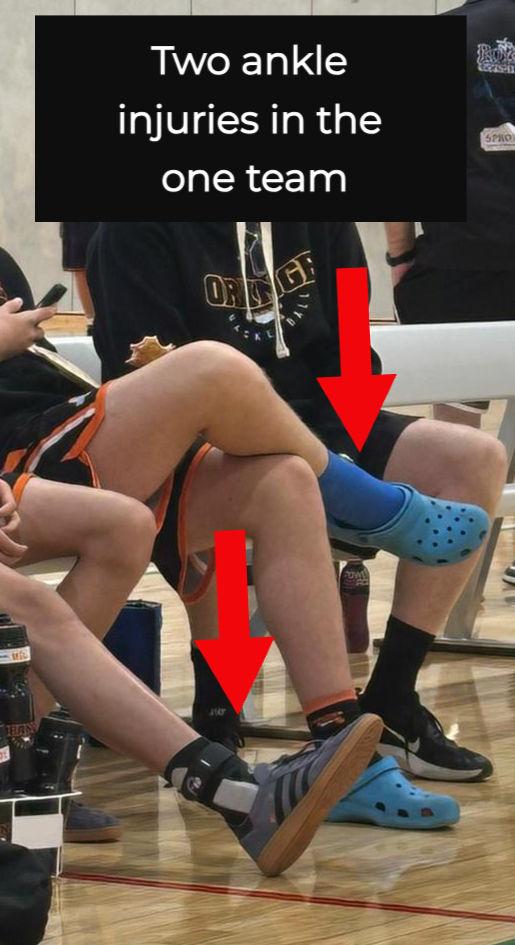 Common! 2 ankle injuries in the one team - we were running out of players!!!