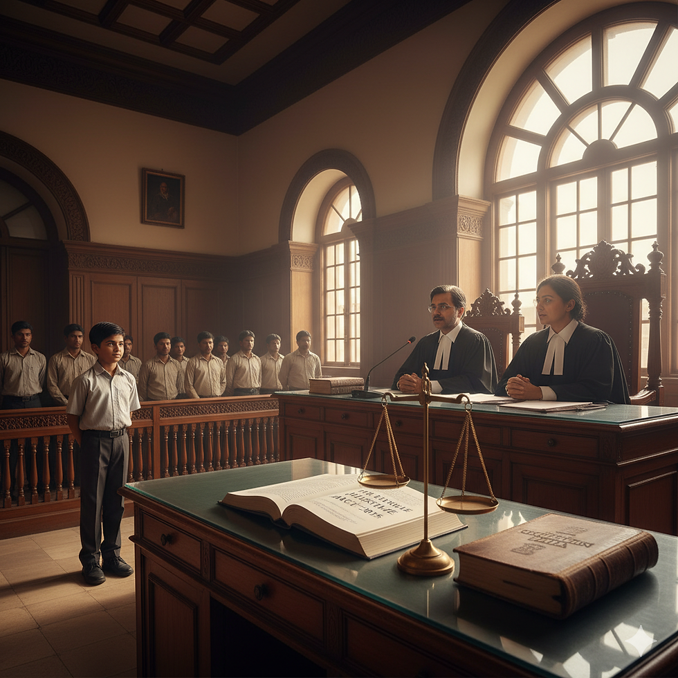 High Court judges delivering a ruling on the Juvenile Justice Act, highlighting child rights, protection, and rehabilitation for juvenile offenders.