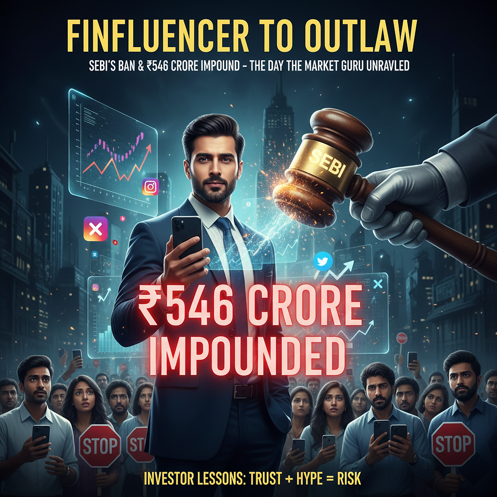 From Influencer to Outlaw: How SEBI’s Ban and ₹546 Crore Impound Order Shook the Finfluencer World