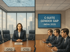 A visual representation of the C-suite gender gap in India’s unicorns—highlighting the lack of women in top leadership roles.