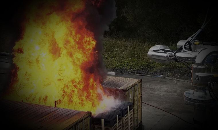 Nozzle aimed at Fire