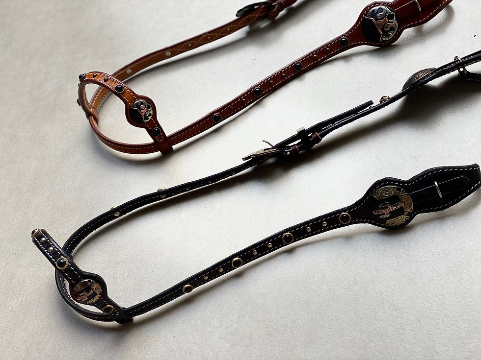 Miniatura: Cabeçada 1 orelha com pontos preto 