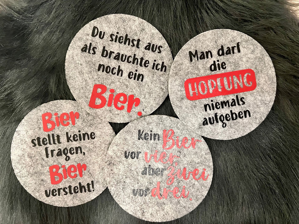 Miniaturbild: Untersetzer - Set Alkohol (Wein, Bier, Gin, Aperol, Lillet, Sekt Alkohol)