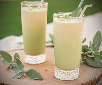 vintage drinks in a sage_ cream color t