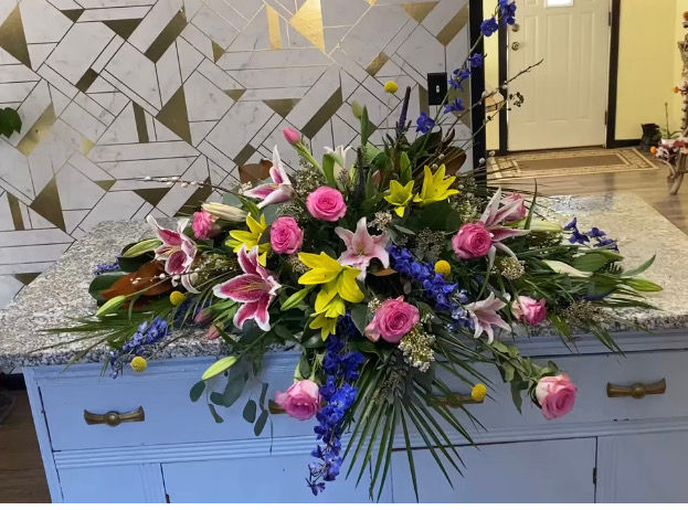 Thumbnail: Funeral Custom Arrangement with Vase