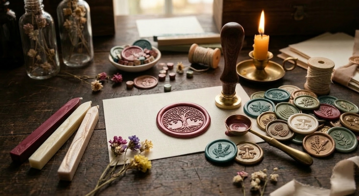 Botanicals - Self-Adhesive Wax Seal Stickers